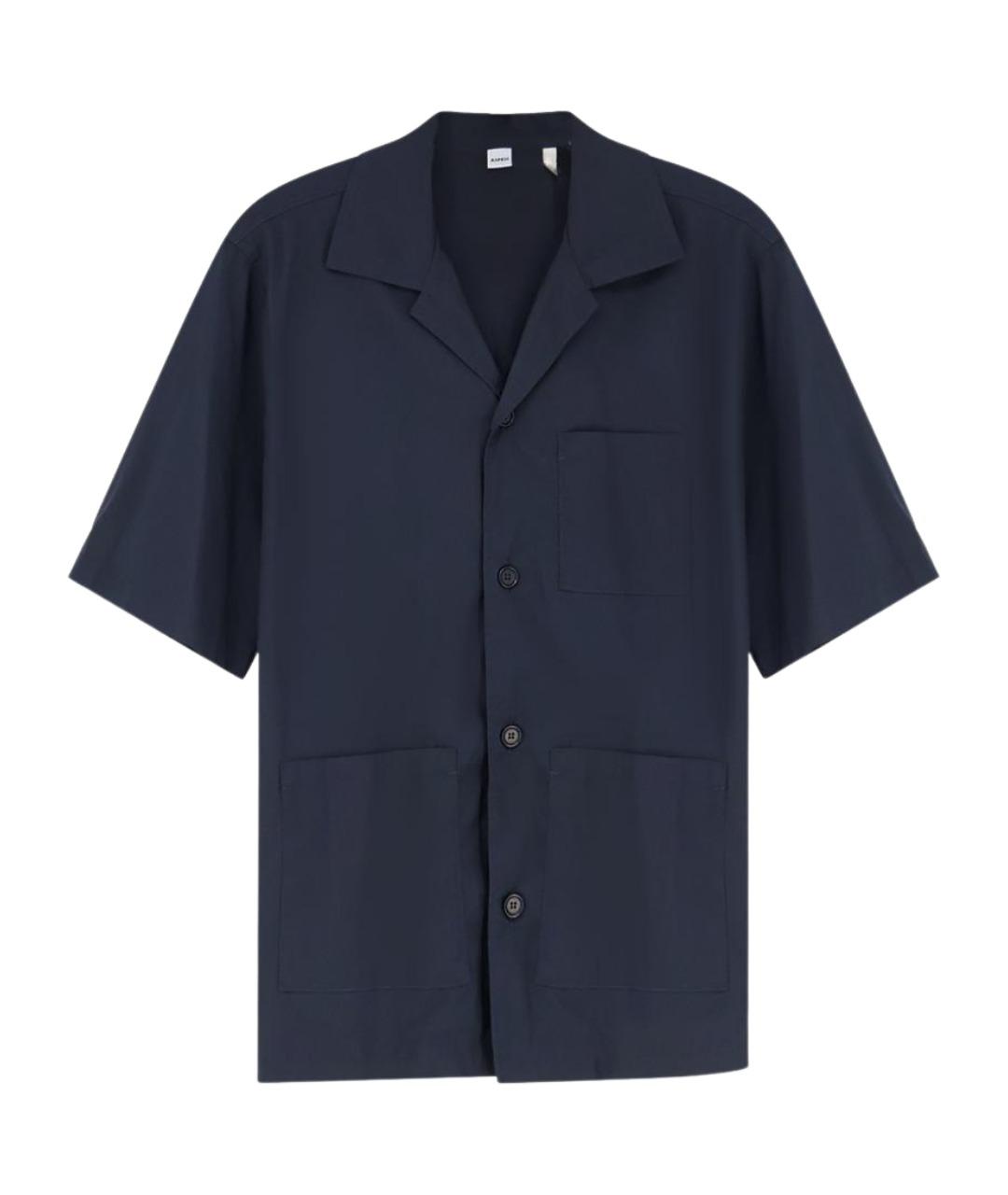 ASPESI Темно-синяя хлопковая кэжуал рубашка, фото 1