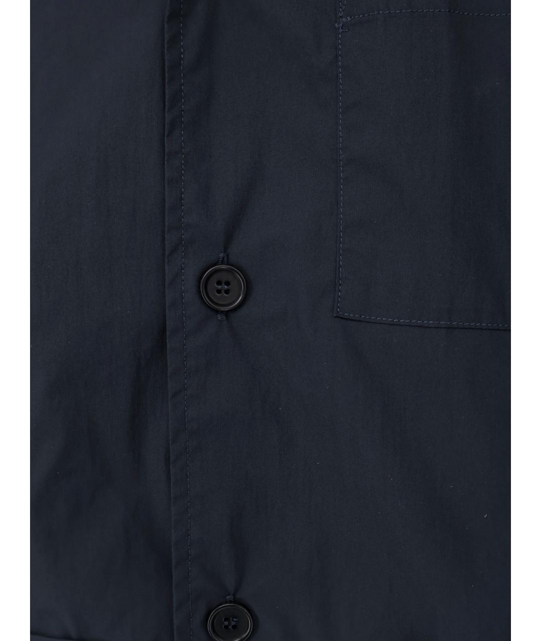 ASPESI Темно-синяя хлопковая кэжуал рубашка, фото 3