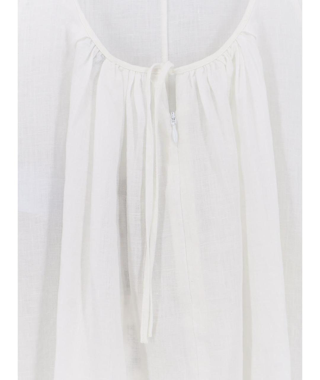 ASPESI Белый льняной сарафан, фото 3
