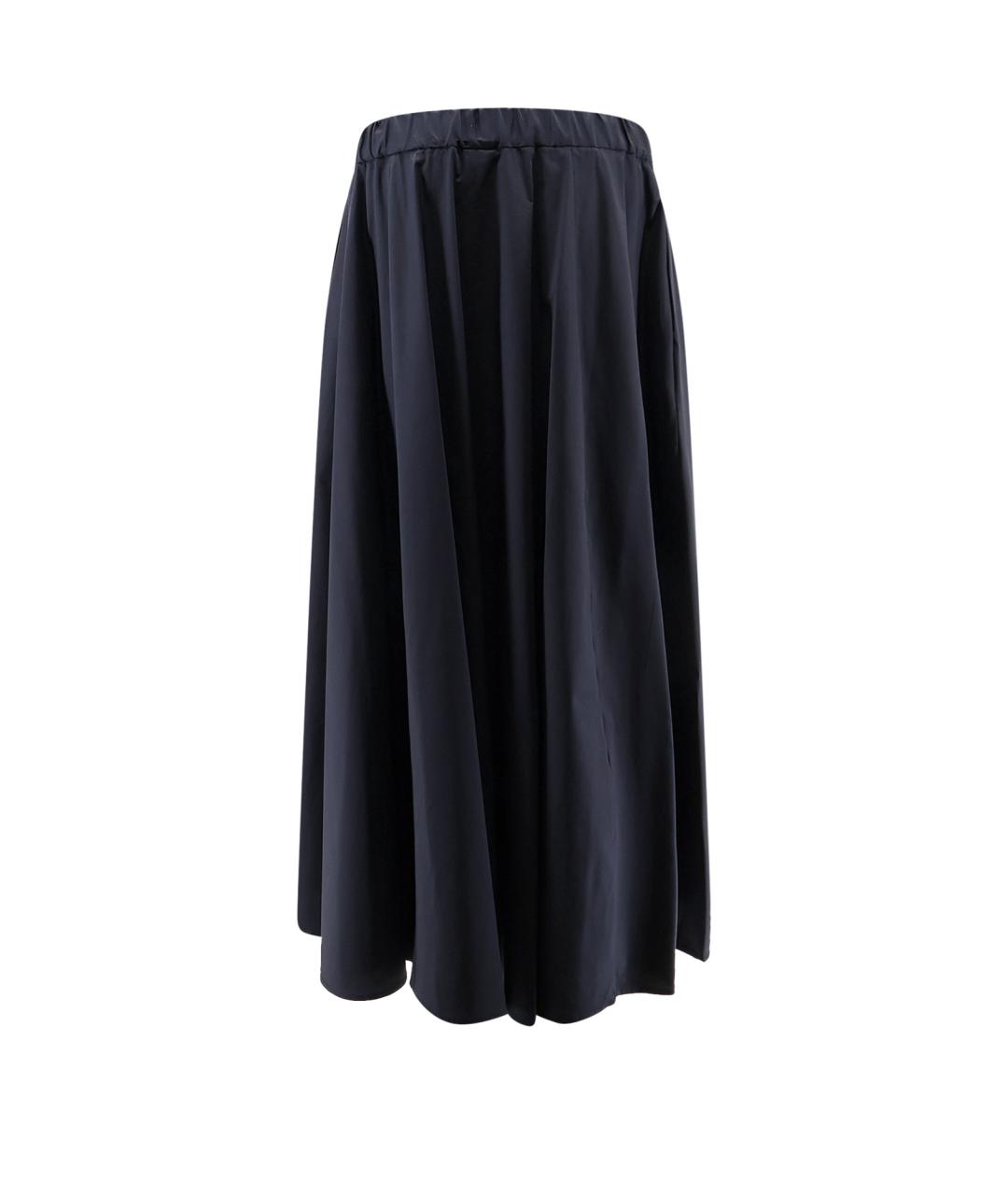 ASPESI Темно-синяя хлопковая юбка миди, фото 2
