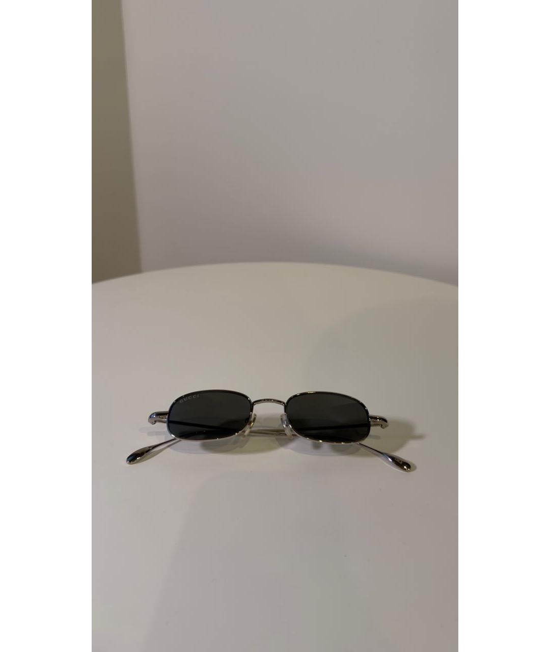 GUCCI Черные металлические солнцезащитные очки, фото 4