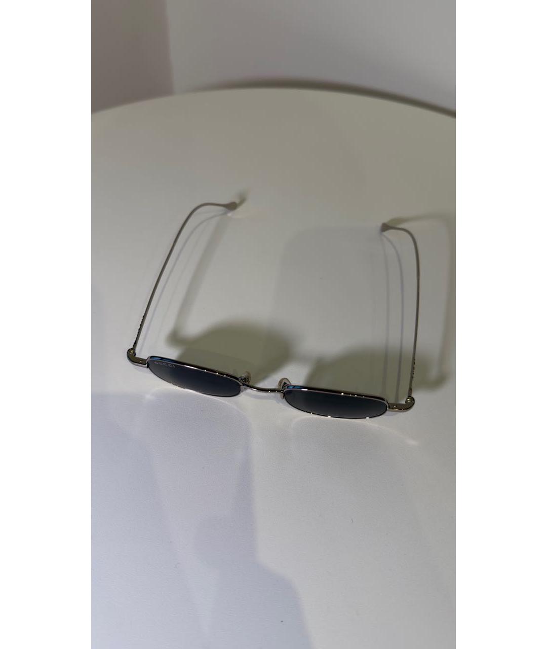 GUCCI Черные металлические солнцезащитные очки, фото 3