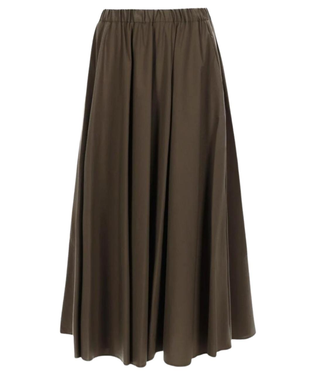 ASPESI Хаки полиэстеровая юбка миди, фото 1