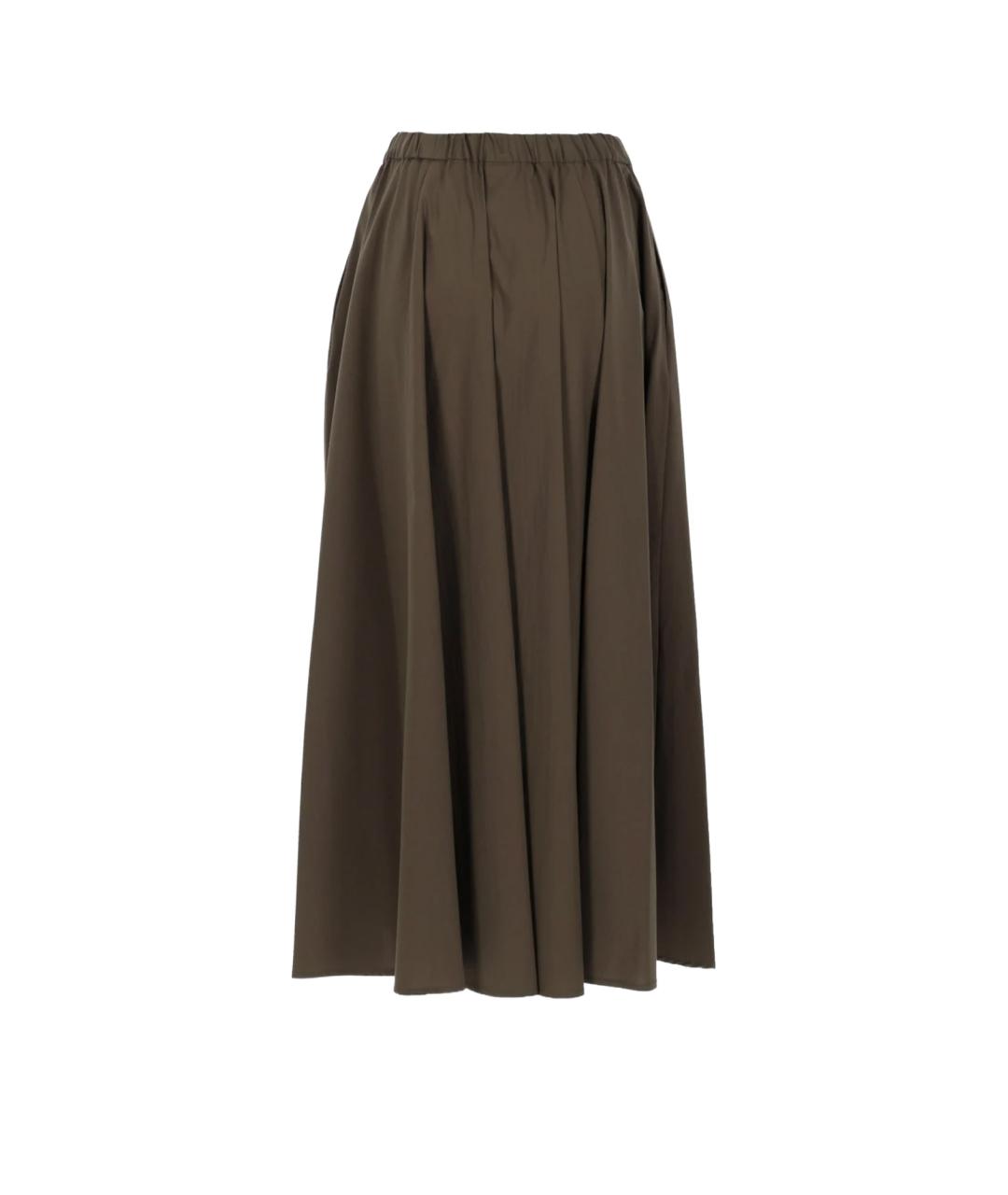 ASPESI Хаки полиэстеровая юбка миди, фото 2