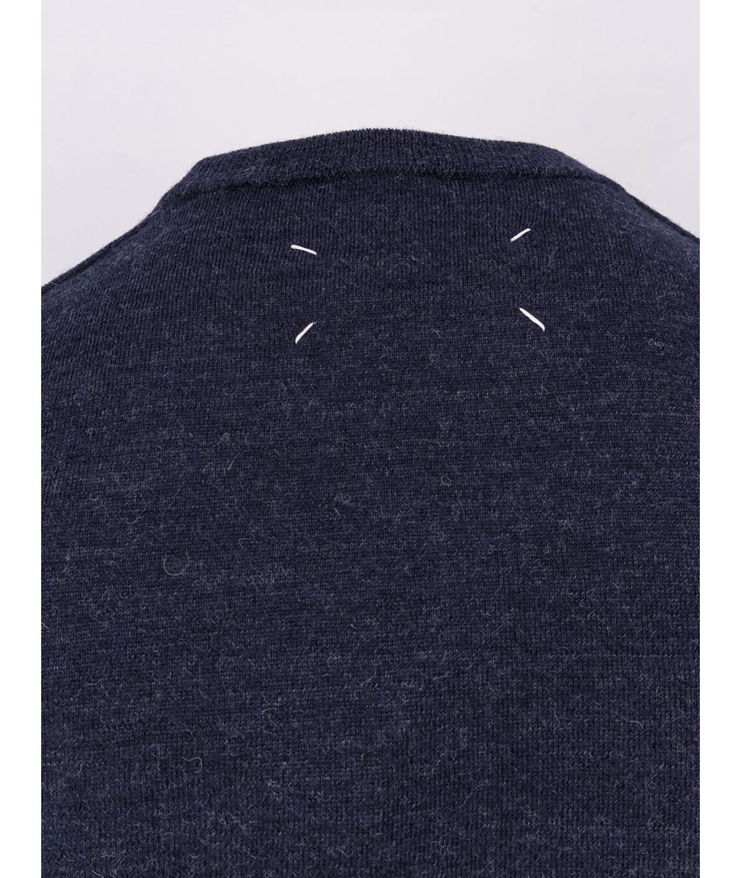 MAISON MARGIELA Темно-синий шерстяной джемпер / свитер, фото 3