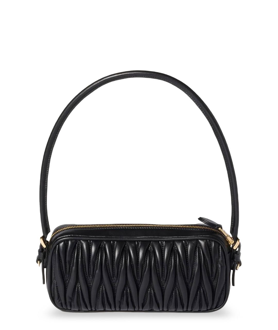 MIU MIU Черная кожаная сумка через плечо, фото 2