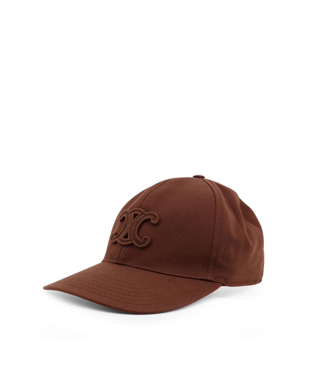CELINE Коричневая хлопковая кепка, фото 2