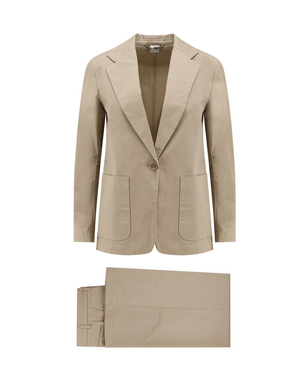 ASPESI Бежевый хлопковый костюм с брюками, фото 1