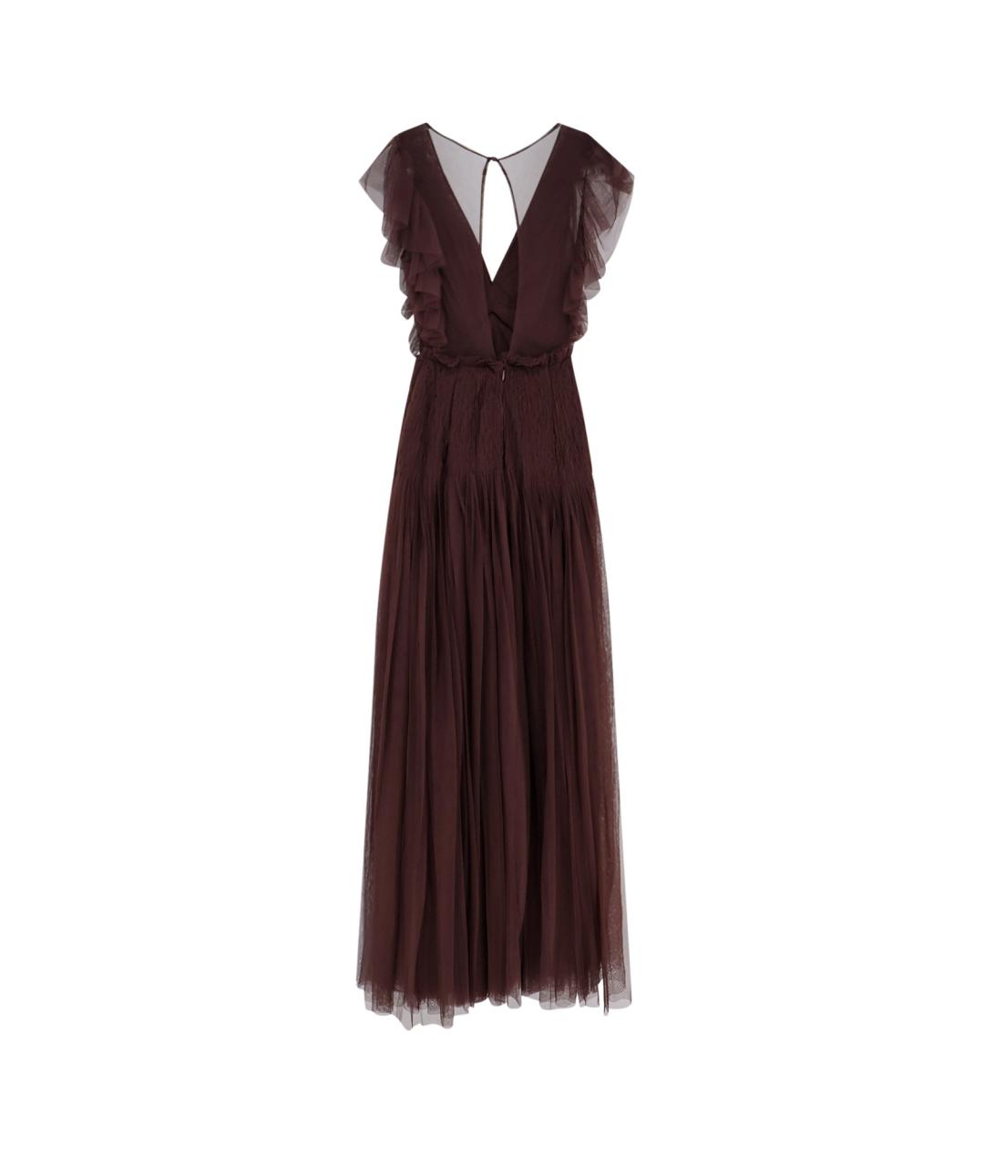 ELISABETTA FRANCHI Коричневое коктейльное платье, фото 2