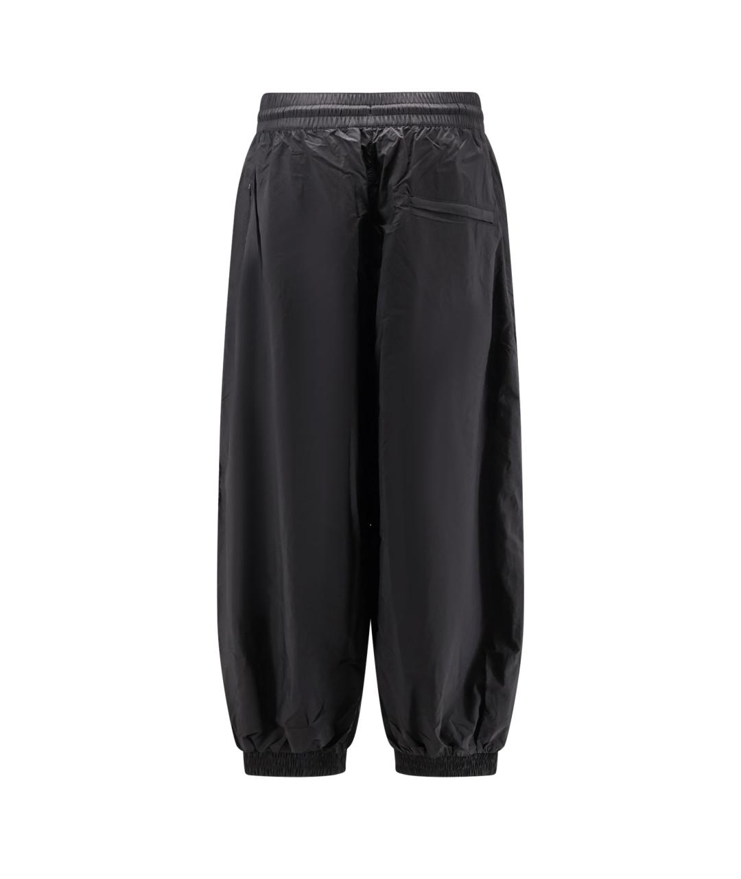 Y-3 Черные полиамидовые повседневные брюки, фото 2
