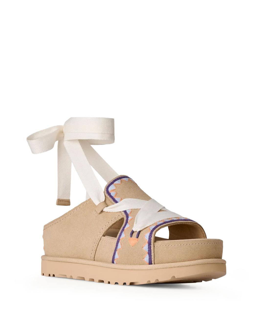 UGG AUSTRALIA Бежевые замшевые сандалии, фото 2