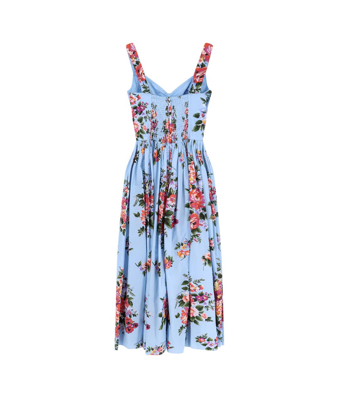 DOLCE&GABBANA Голубой хлопковый сарафан, фото 2