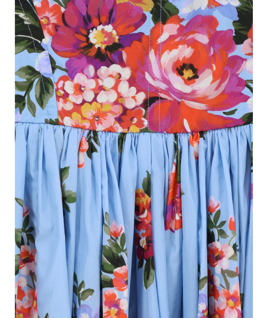 DOLCE&GABBANA Голубой хлопковый сарафан, фото 3