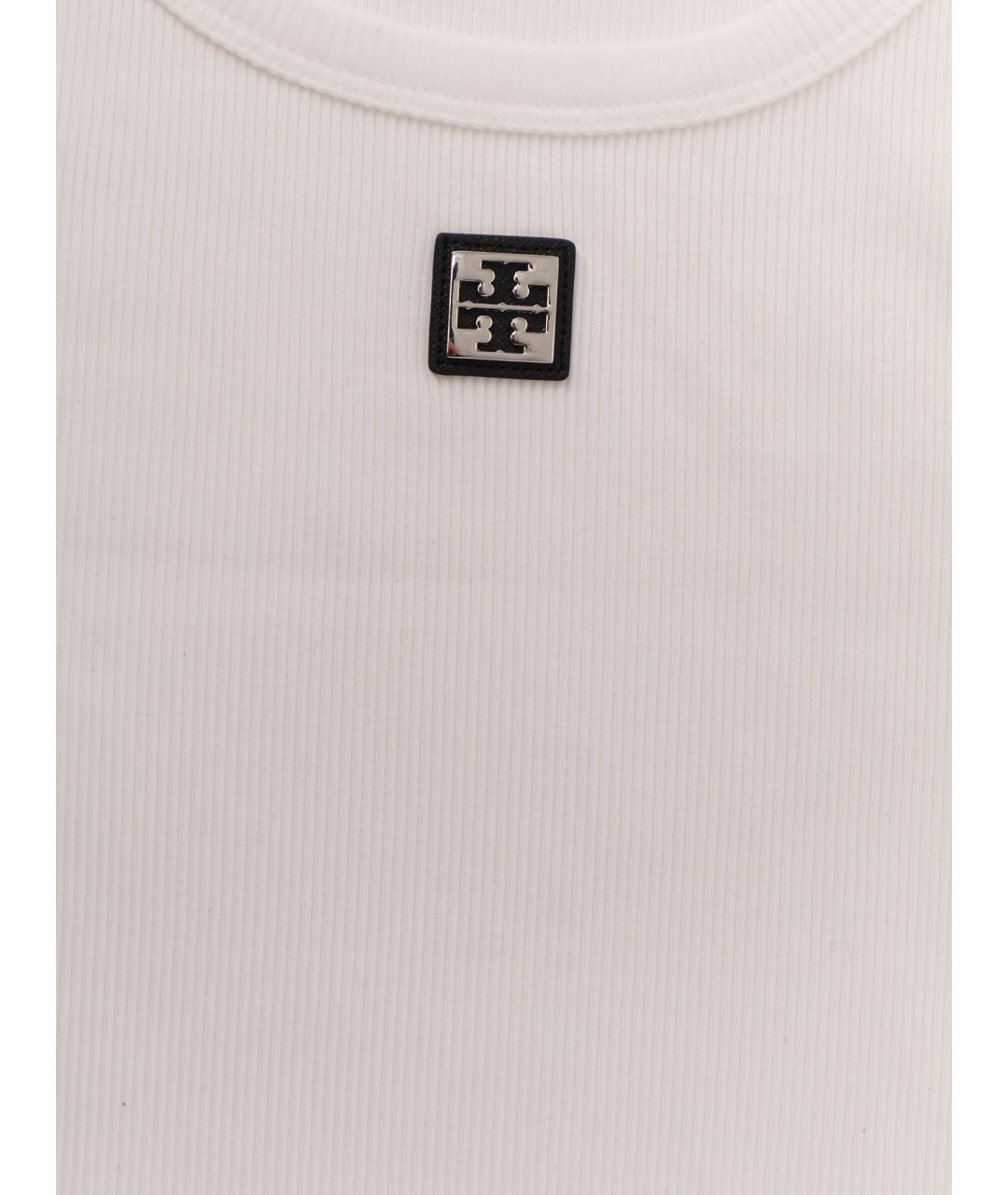 TORY BURCH Белая хлопковая майка, фото 3