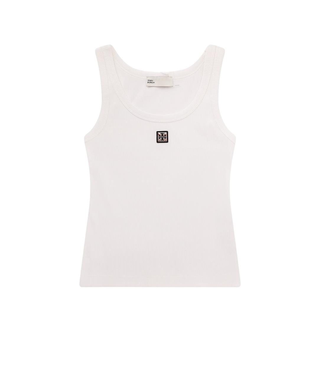 TORY BURCH Белая хлопковая майка, фото 1