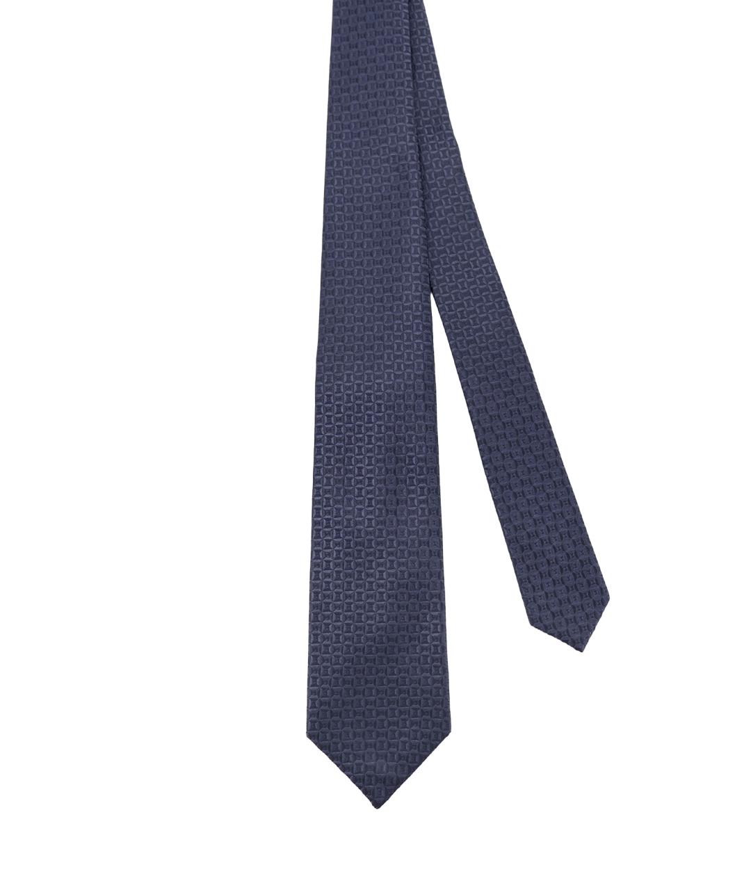 KITON Синий шелковый галстук, фото 2