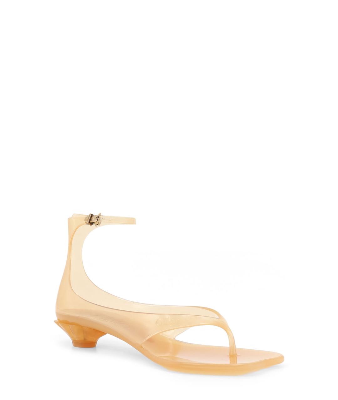 CHLOE Коричневые резиновые босоножки, фото 2