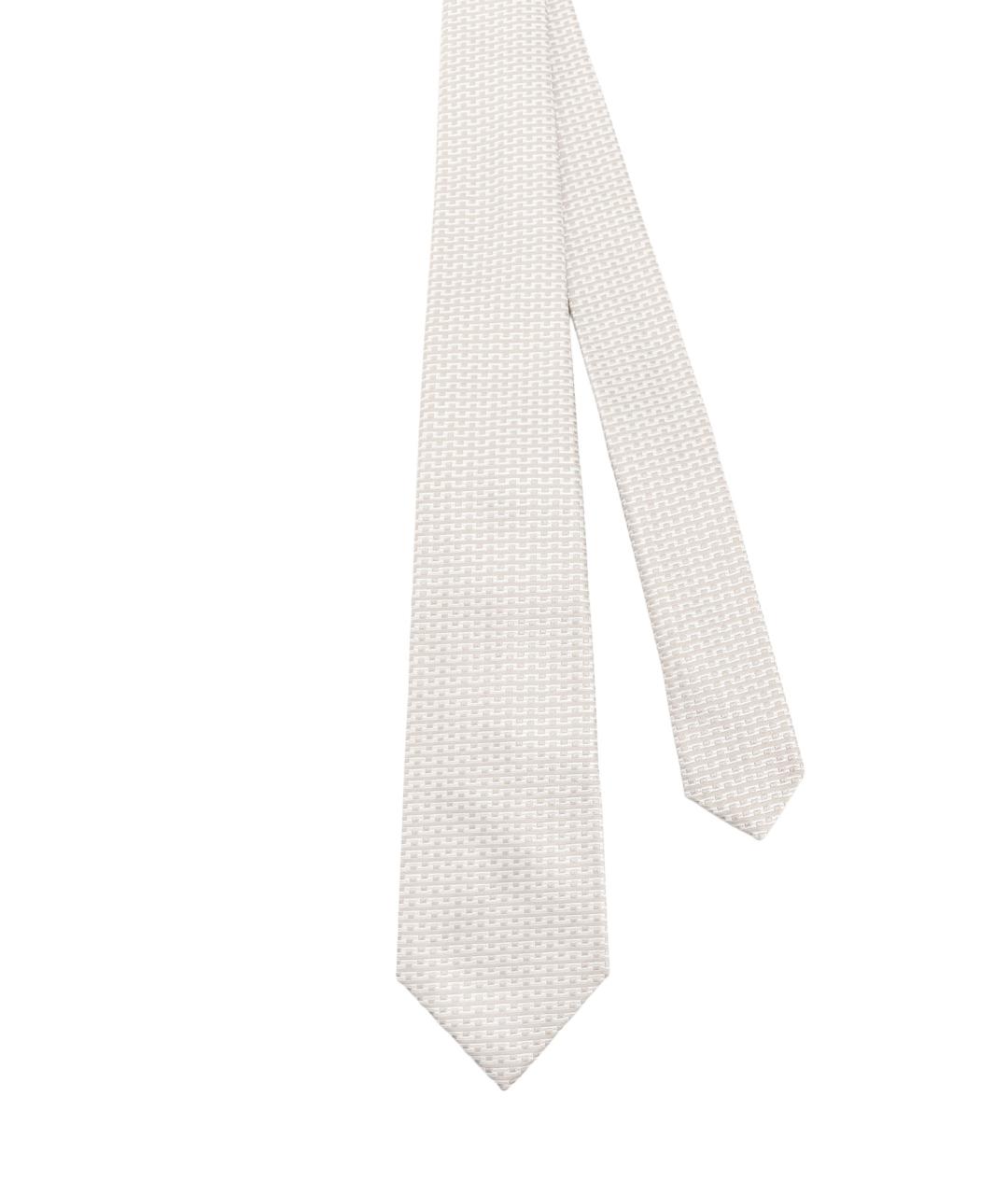 KITON Бежевый шелковый галстук, фото 1