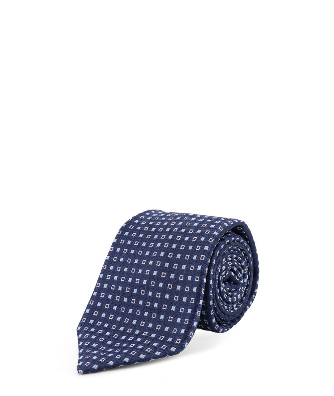 KITON Синий шелковый галстук, фото 2