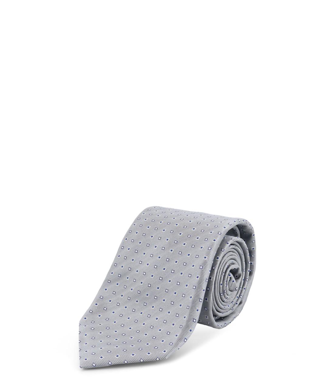 KITON Серый шелковый галстук, фото 1