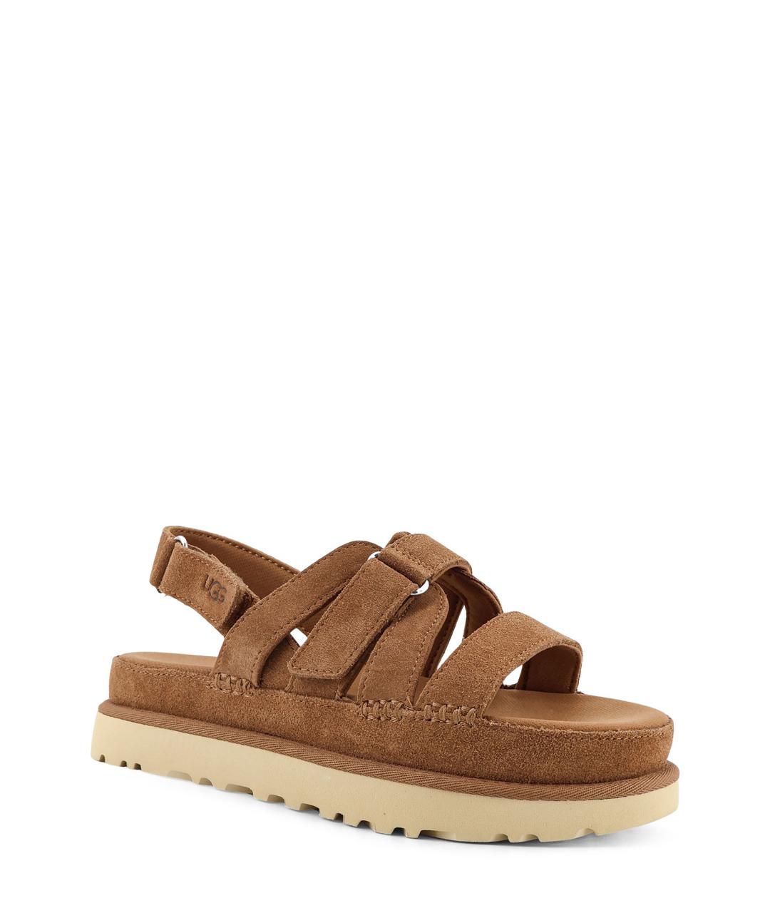 UGG AUSTRALIA Коричневые замшевые сандалии, фото 2