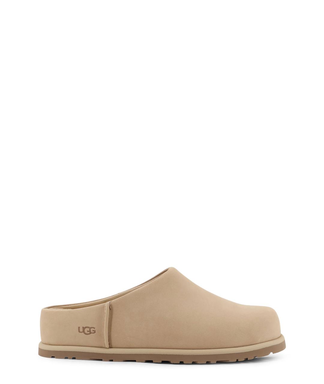 UGG Бежевые нубуковые сабо, фото 1