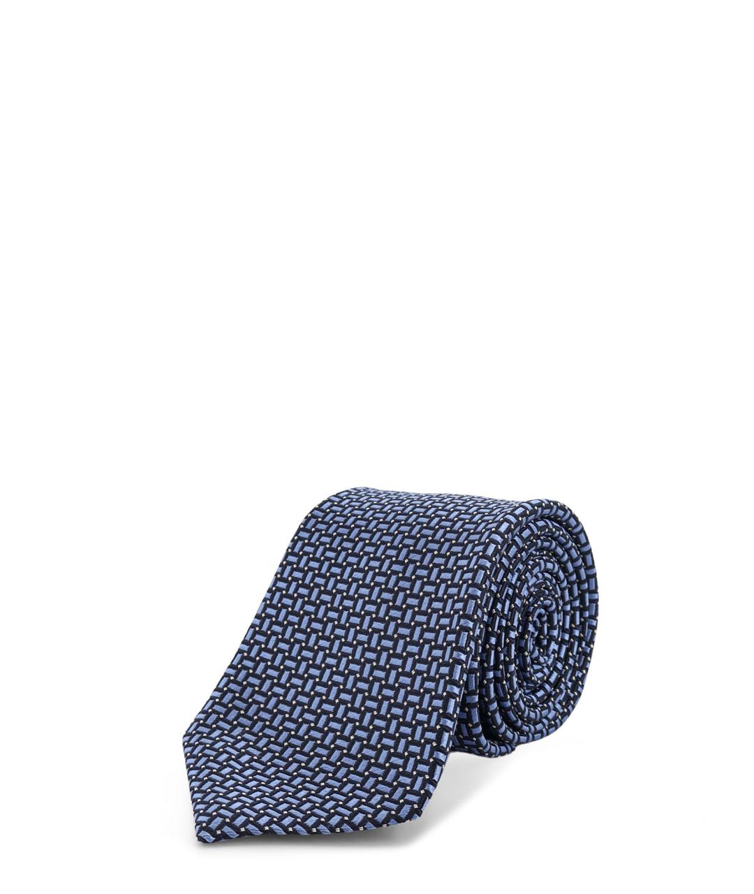 KITON Синий шелковый галстук, фото 2