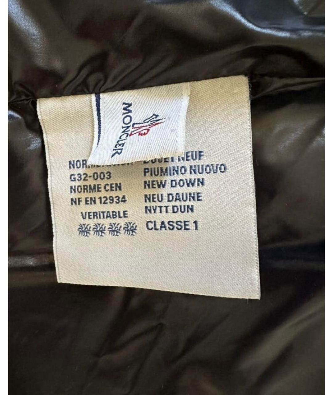 MONCLER Черный пуховик, фото 4