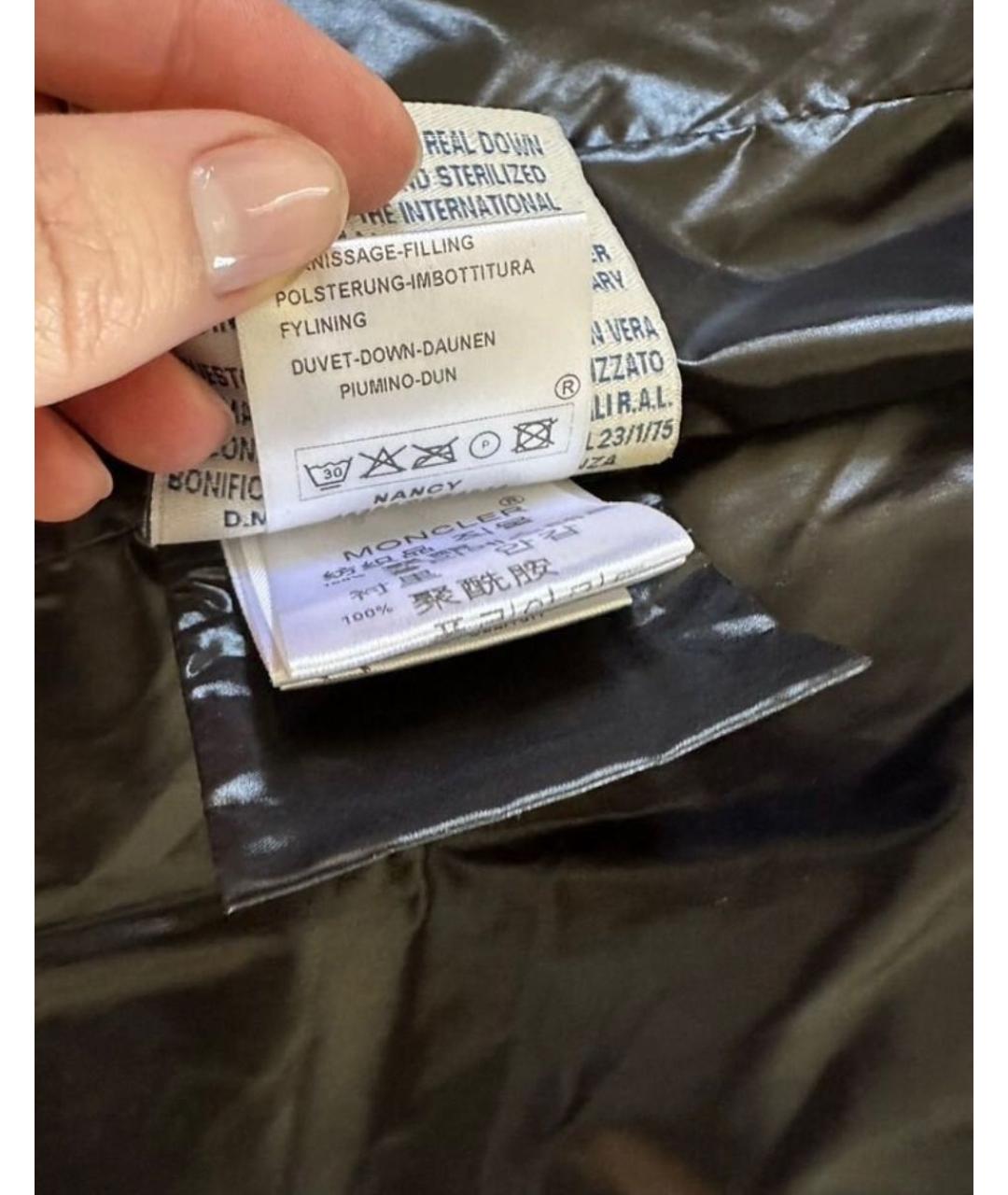 MONCLER Черный пуховик, фото 6