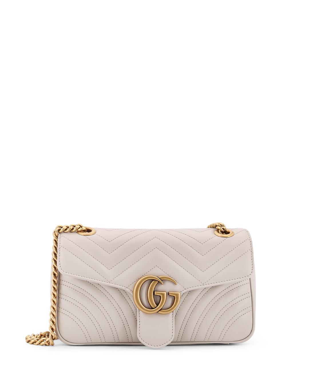 GUCCI Белая кожаная сумка через плечо, фото 1