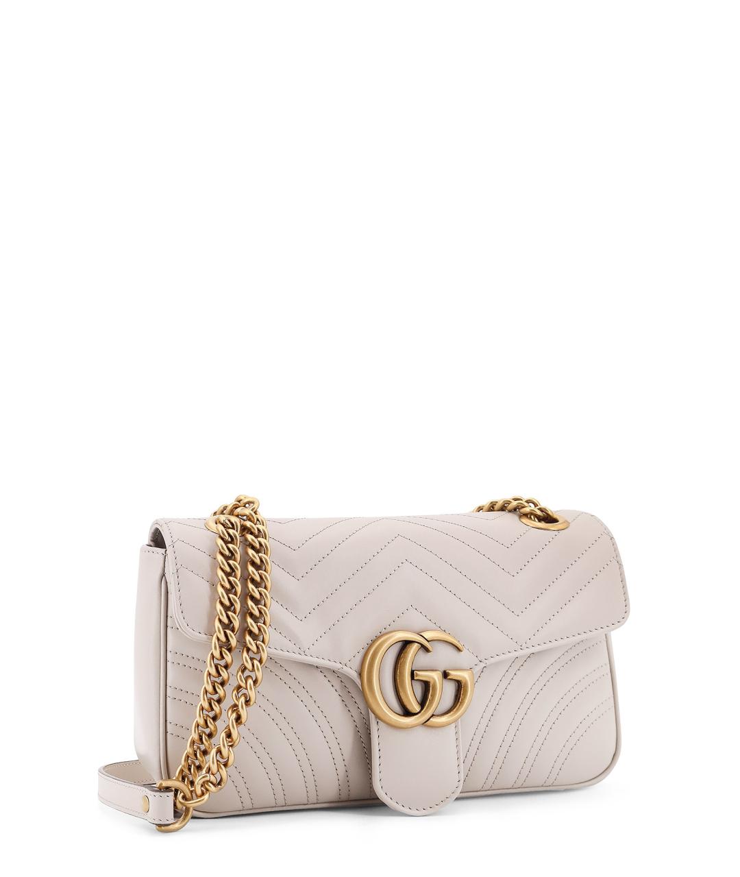 GUCCI Белая кожаная сумка через плечо, фото 3