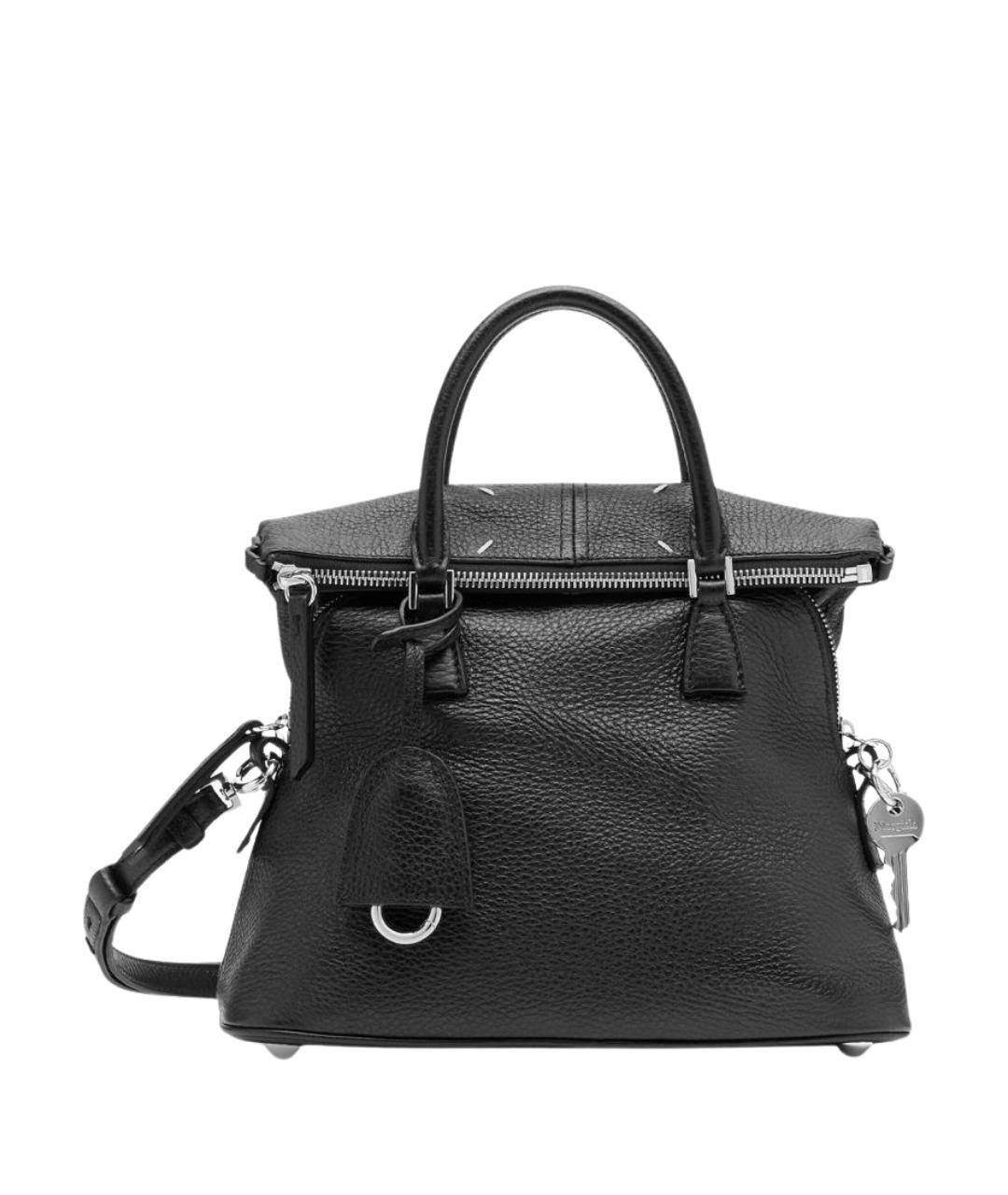 MAISON MARGIELA Черная кожаная сумка тоут, фото 1