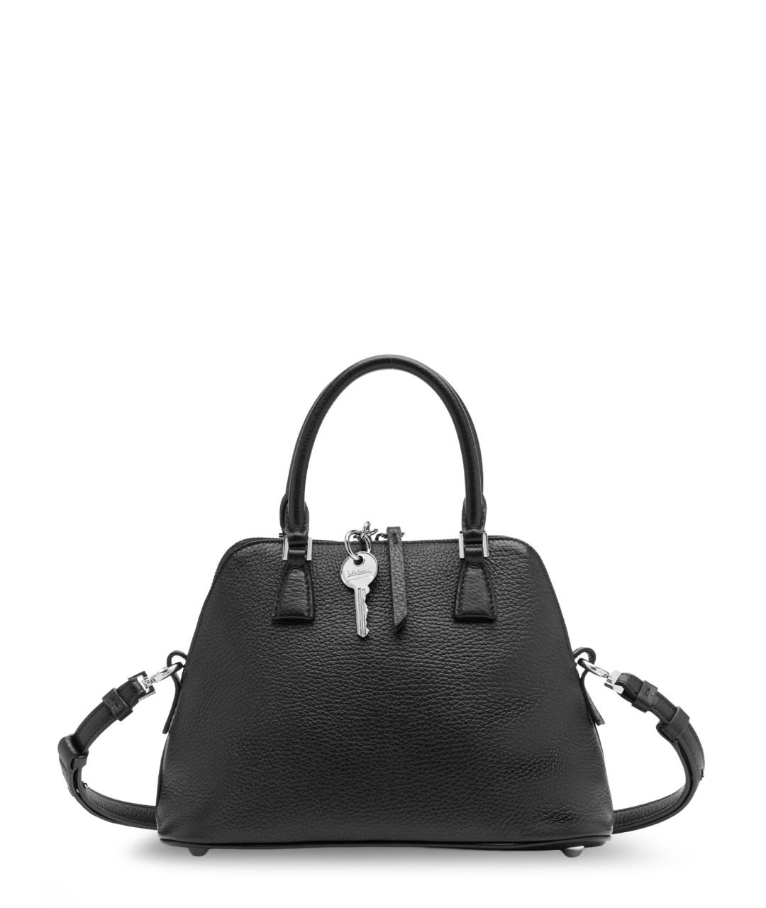 MAISON MARGIELA Черная кожаная сумка тоут, фото 2