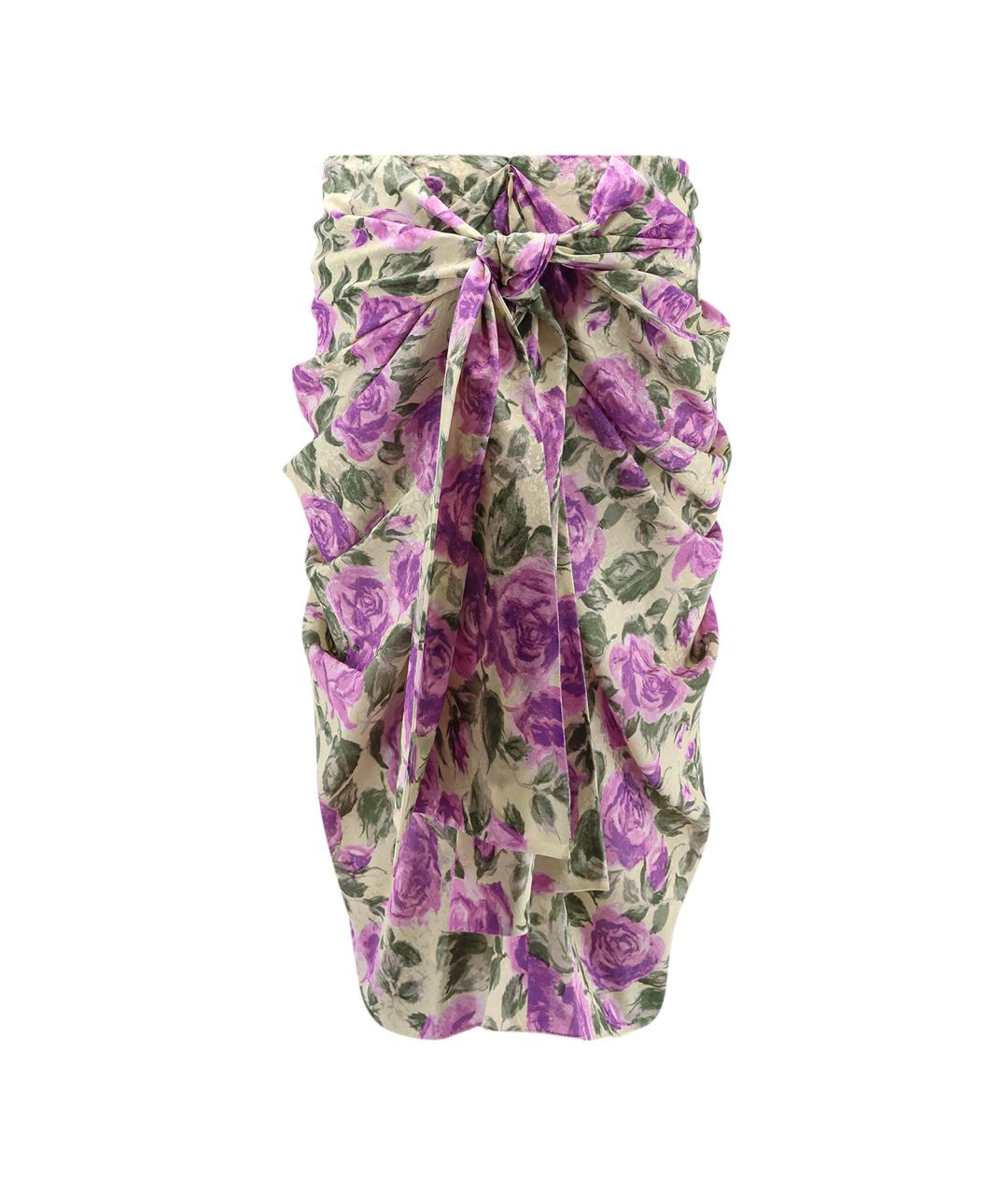 CHLOE Мульти шелковая юбка миди, фото 2