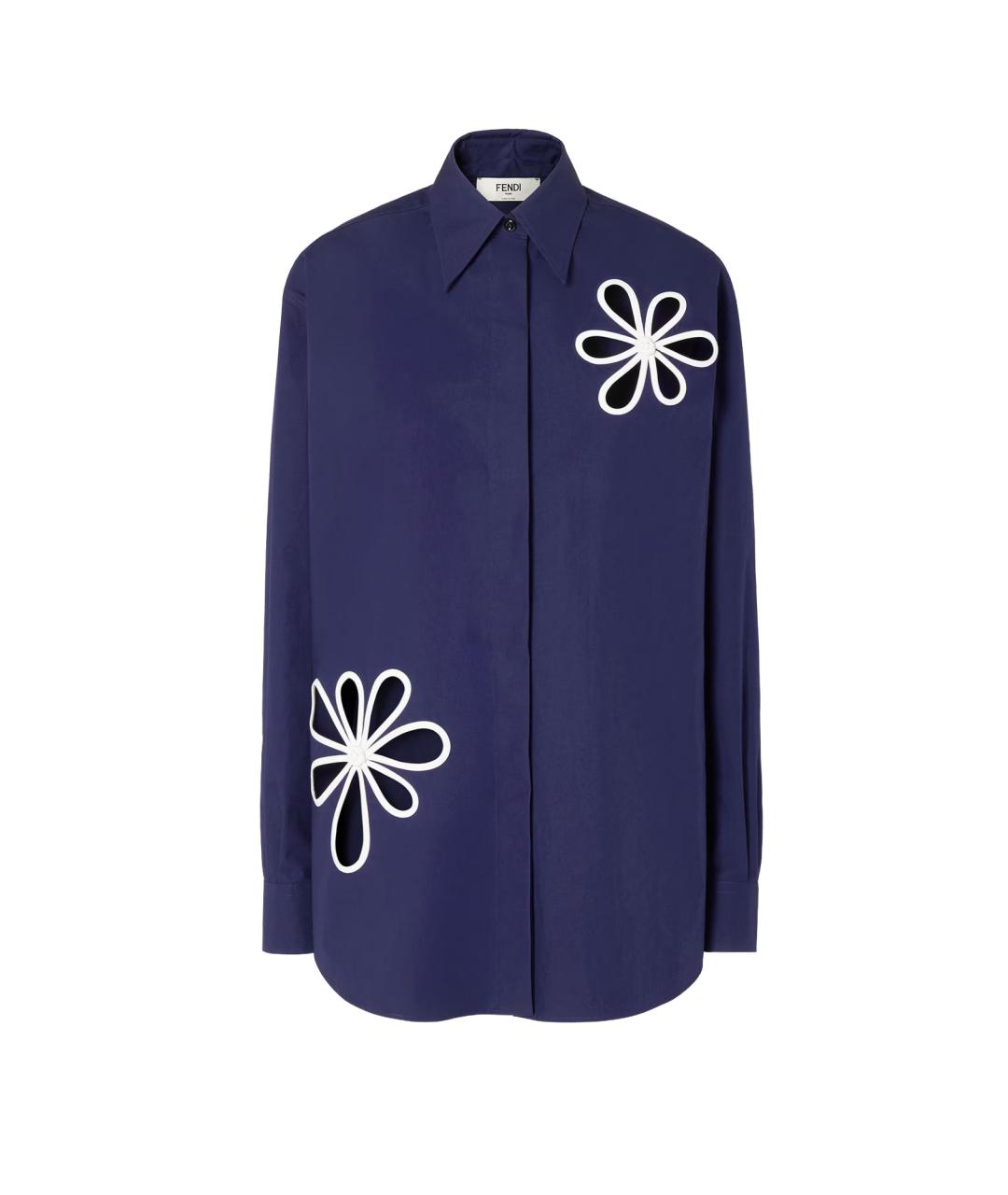 FENDI Синяя хлопковая рубашка, фото 1