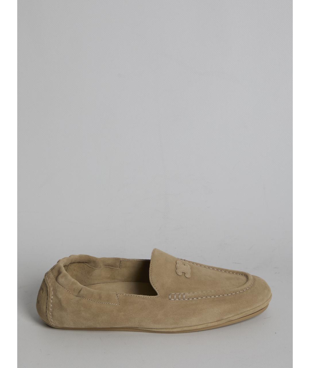 CELINE Бежевые замшевые лоферы, фото 6