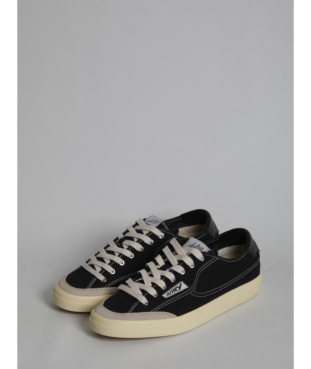 AUTRY Черные текстильные низкие кроссовки / кеды, фото 2