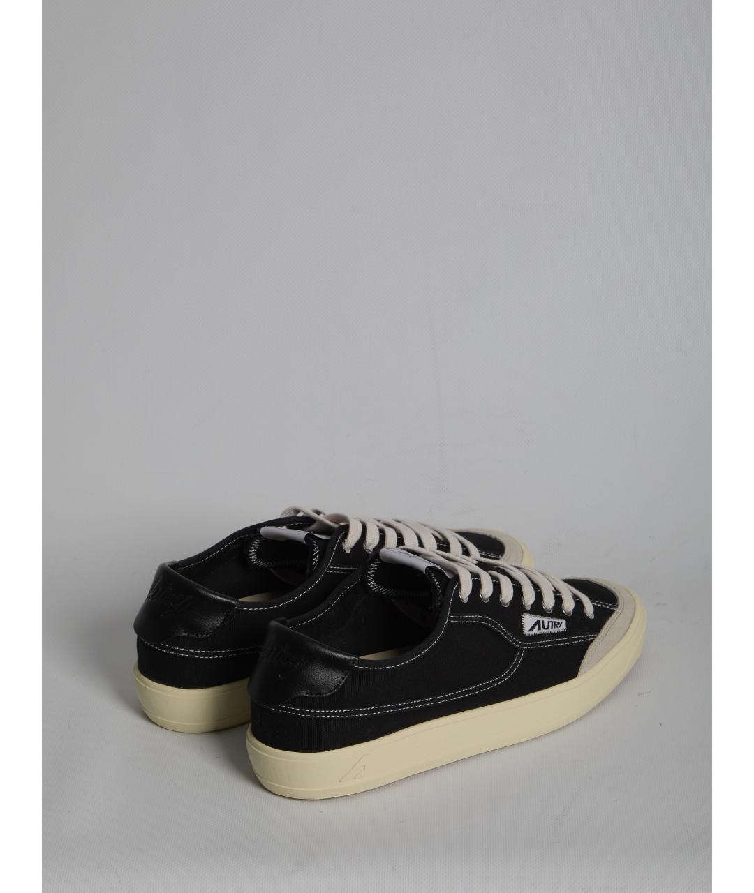 AUTRY Черные текстильные низкие кроссовки / кеды, фото 3
