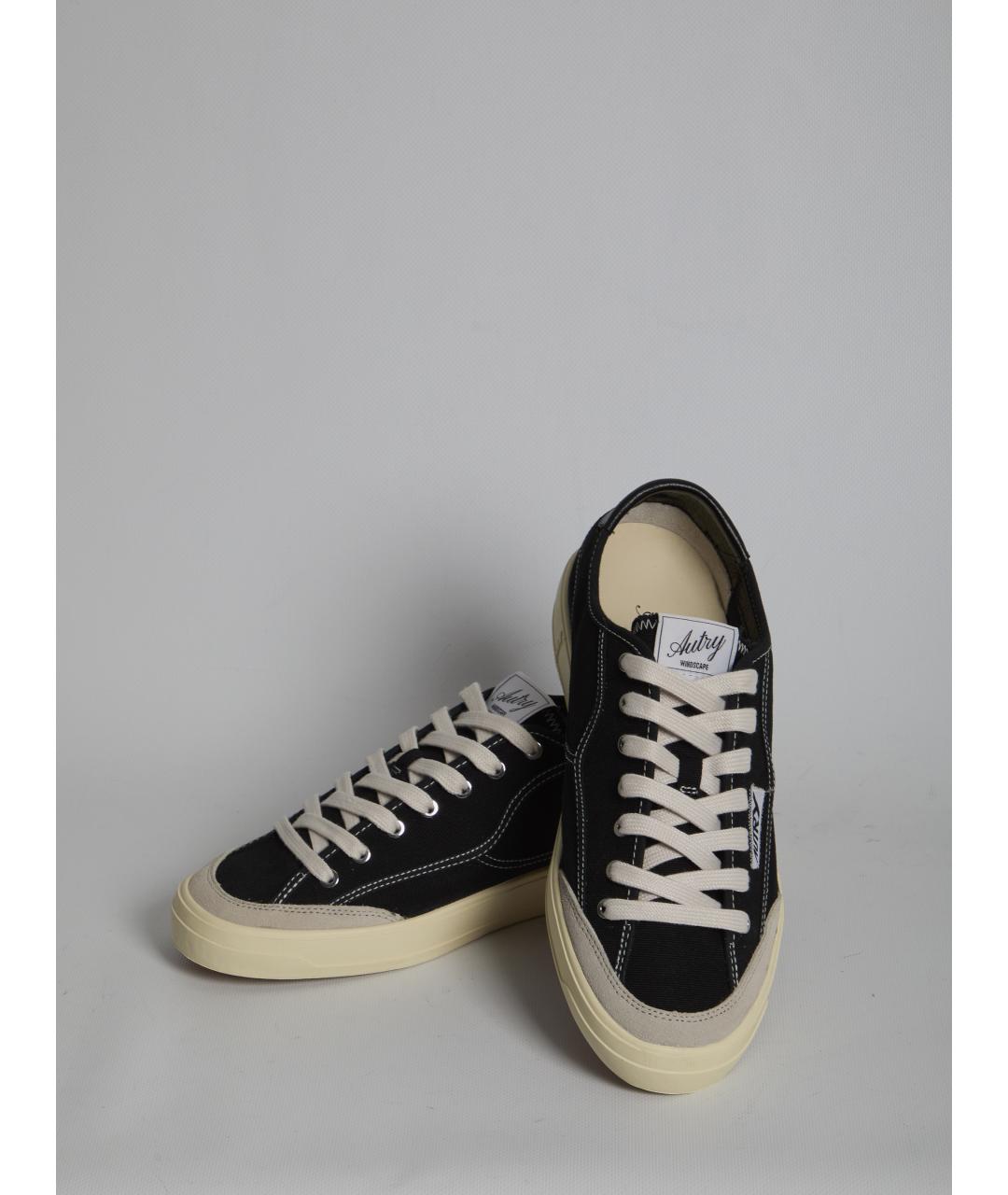 AUTRY Черные текстильные низкие кроссовки / кеды, фото 5