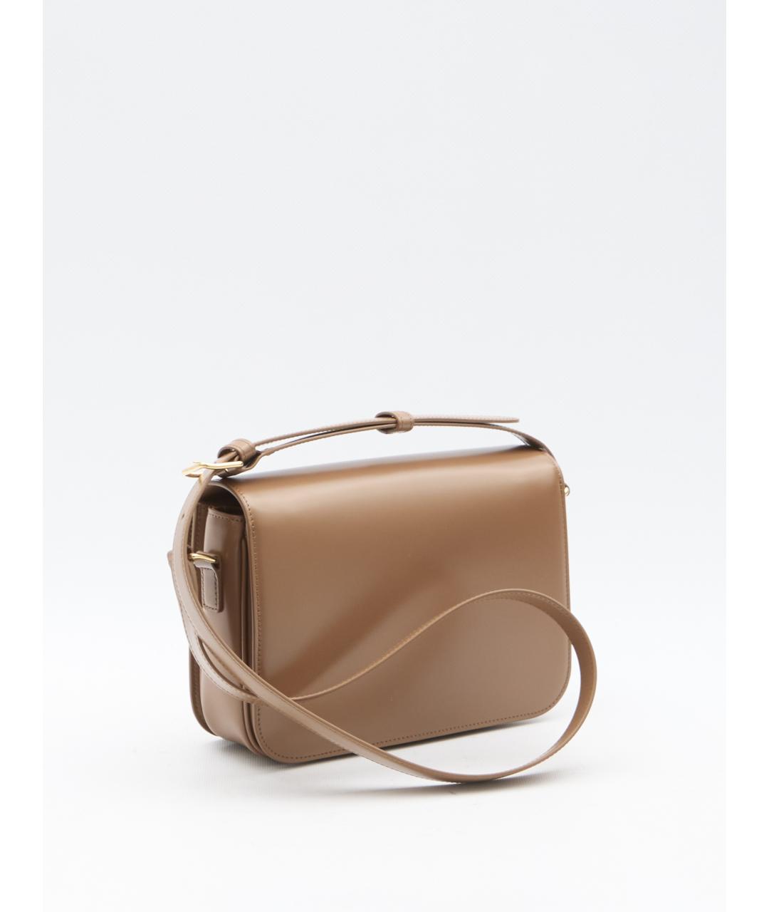 CELINE Бежевая кожаная сумка через плечо, фото 2