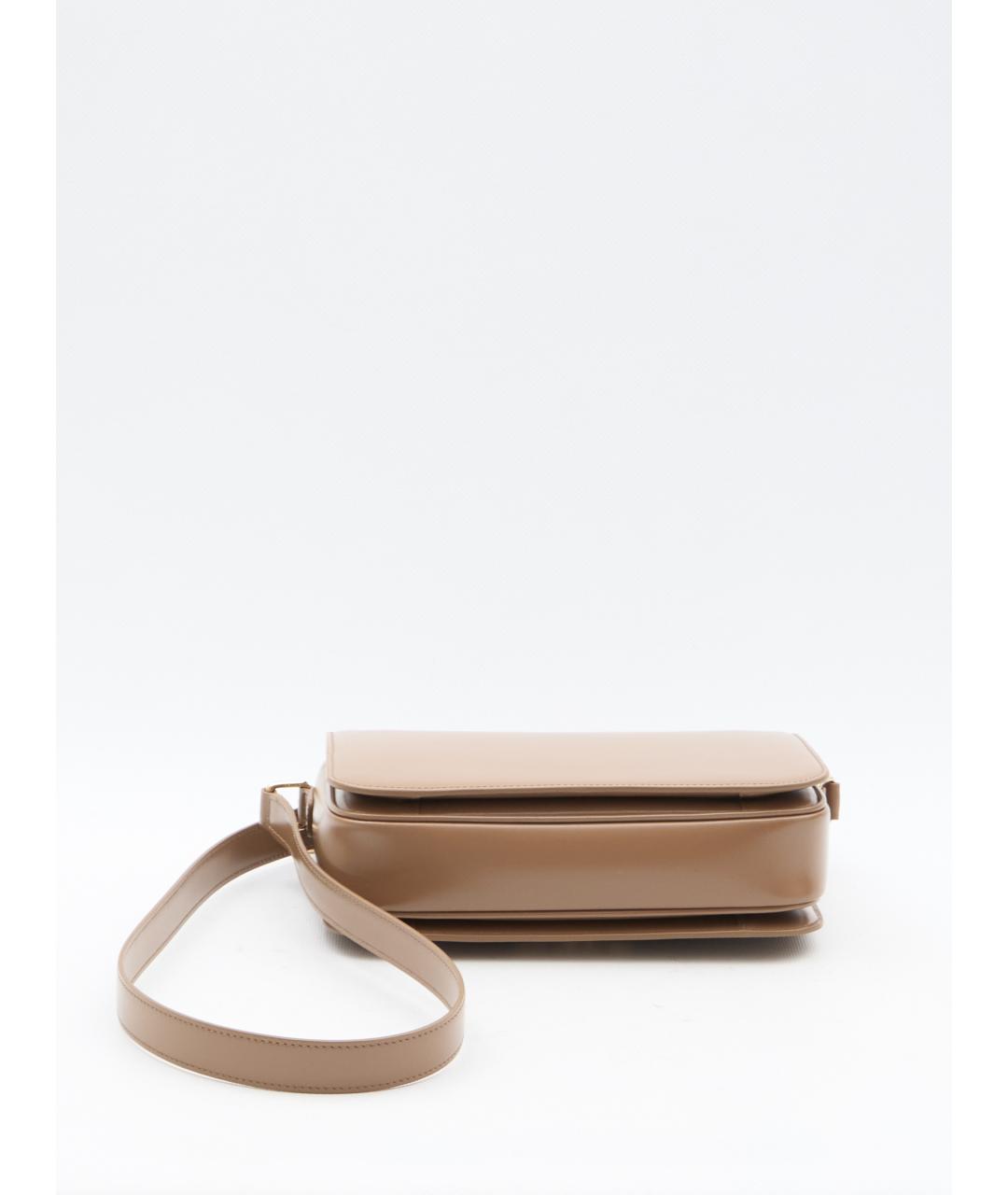 CELINE Бежевая кожаная сумка через плечо, фото 3