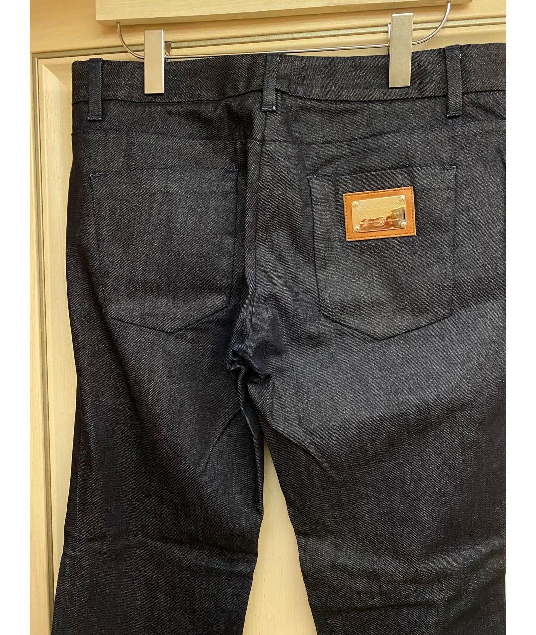 DOLCE&GABBANA Темно-синие хлопко-эластановые джинсы клеш, фото 2