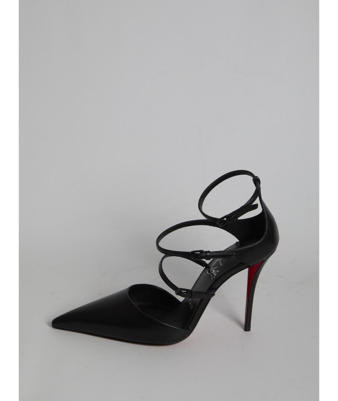 CHRISTIAN LOUBOUTIN Черные кожаные туфли, фото 4