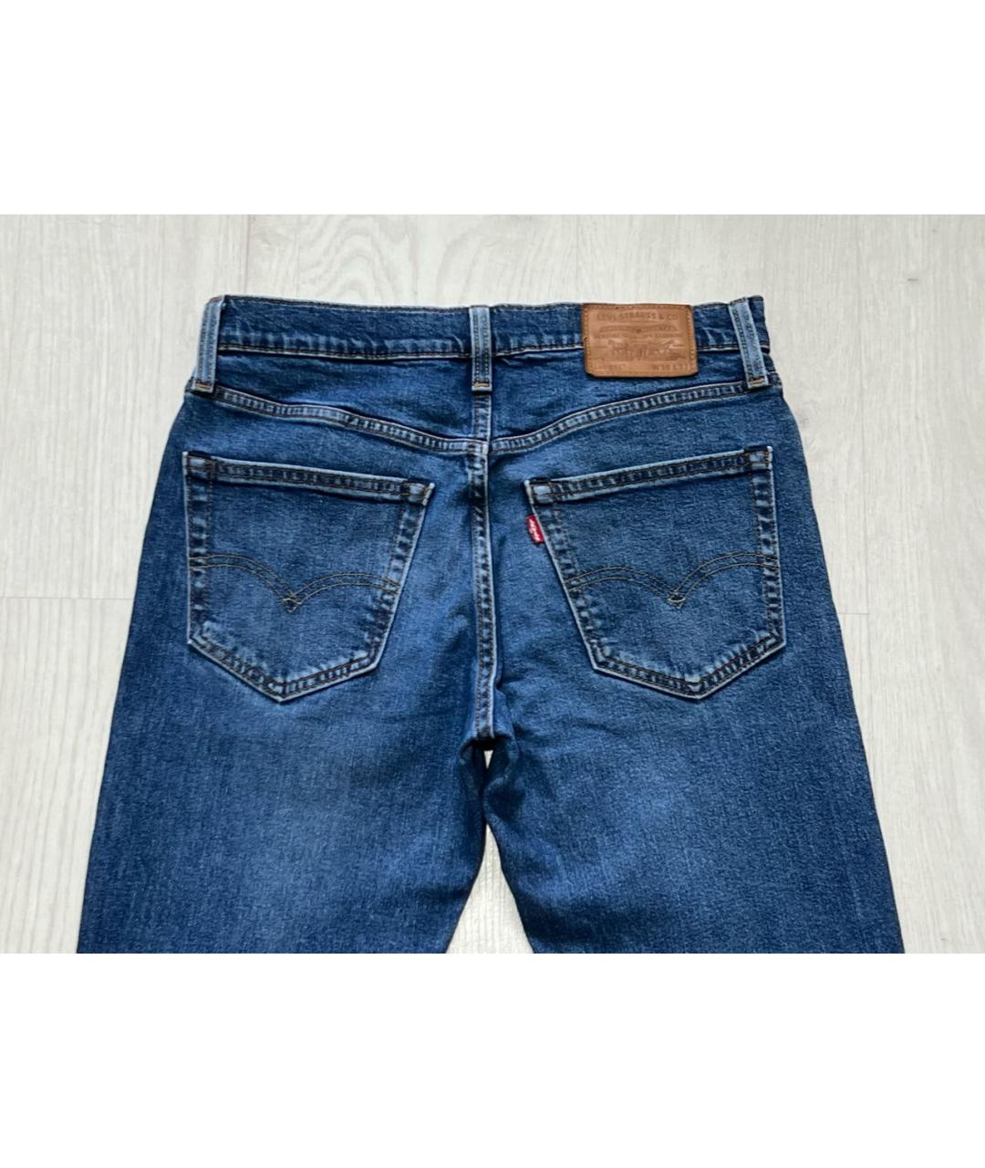 LEVI'S Синие хлопко-эластановые джинсы скинни, фото 3