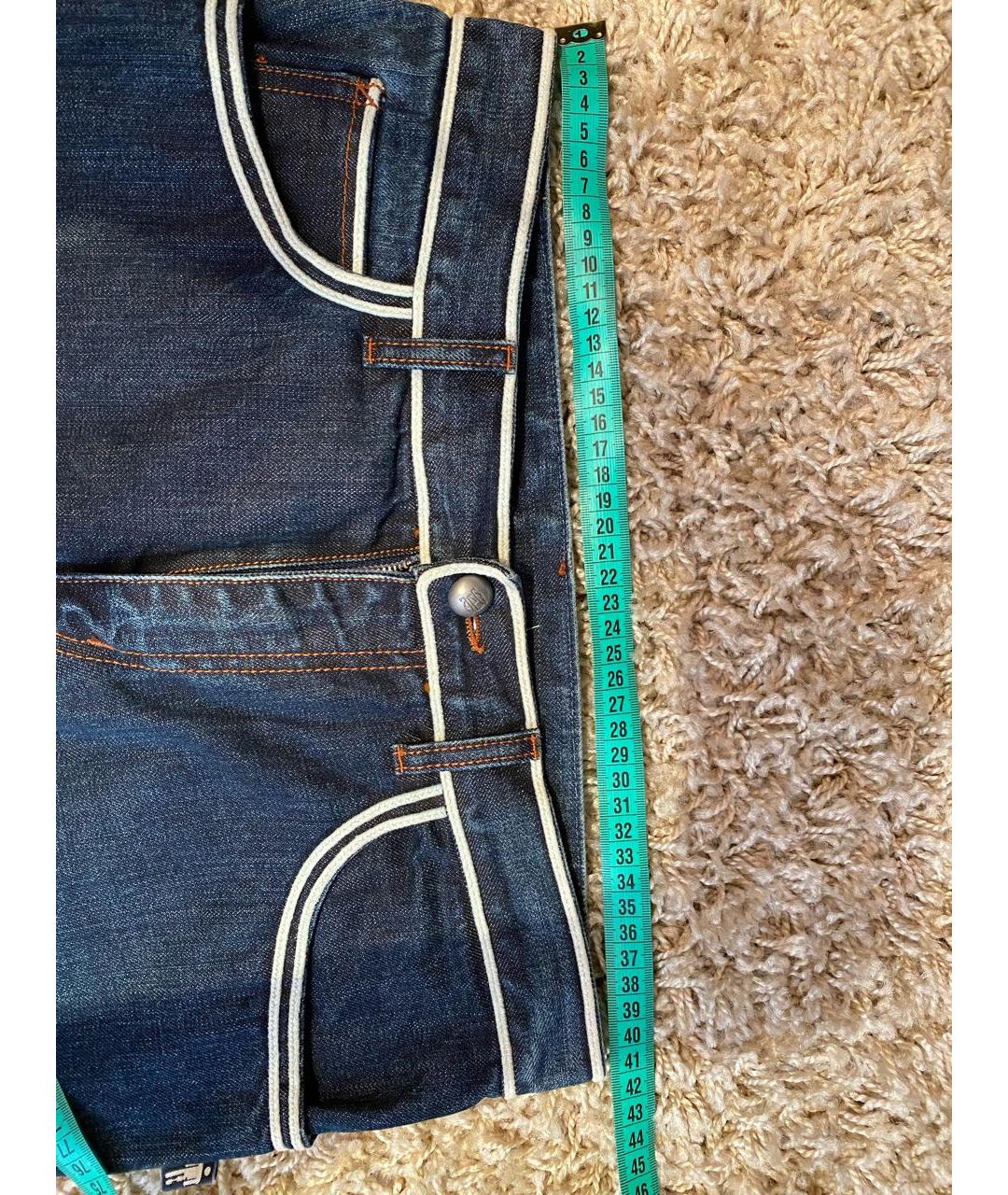 JEAN PAUL GAULTIER Синие хлопковые прямые джинсы, фото 7