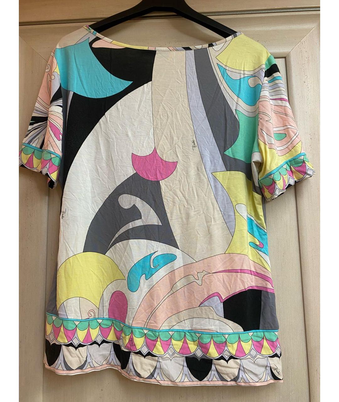 EMILIO PUCCI Голубой вискозный костюм с юбками, фото 3