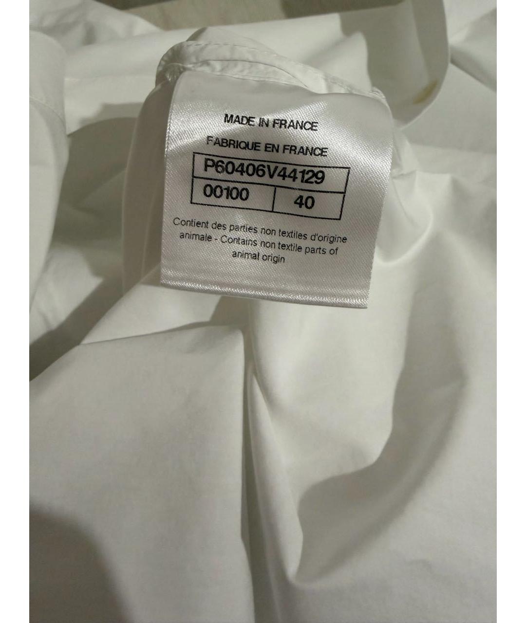 CHANEL Белая хлопковая рубашка, фото 5