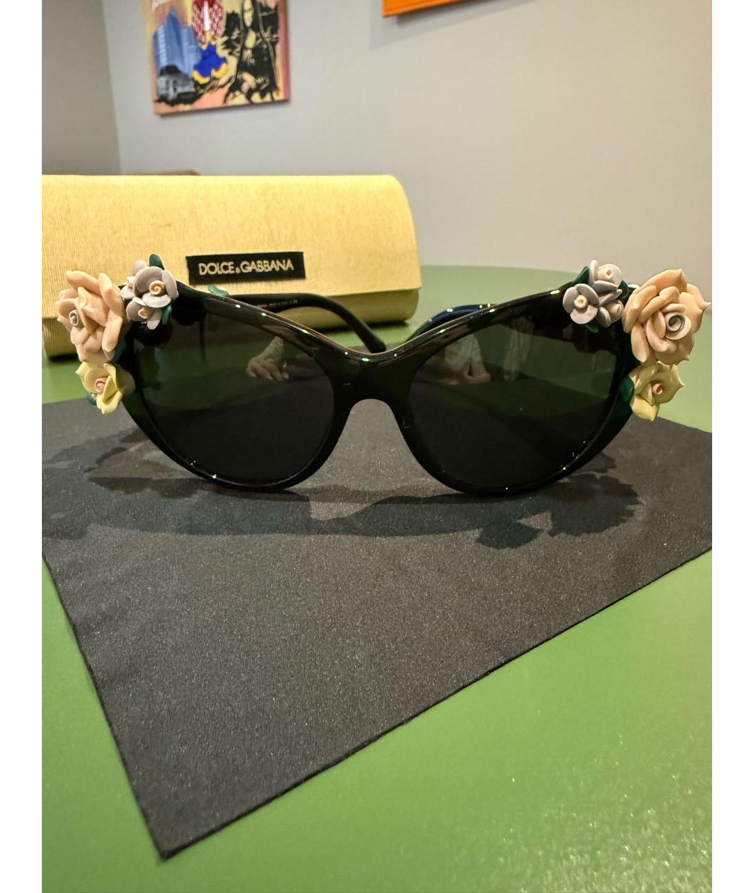 DOLCE&GABBANA Черные солнцезащитные очки, фото 4