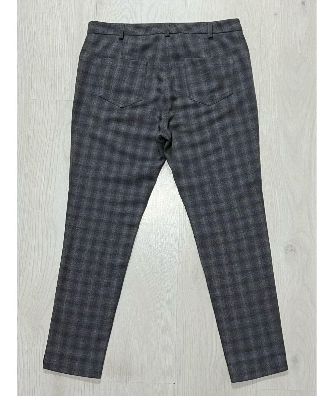 FABIANA FILIPPI Серые шерстяные брюки узкие, фото 2