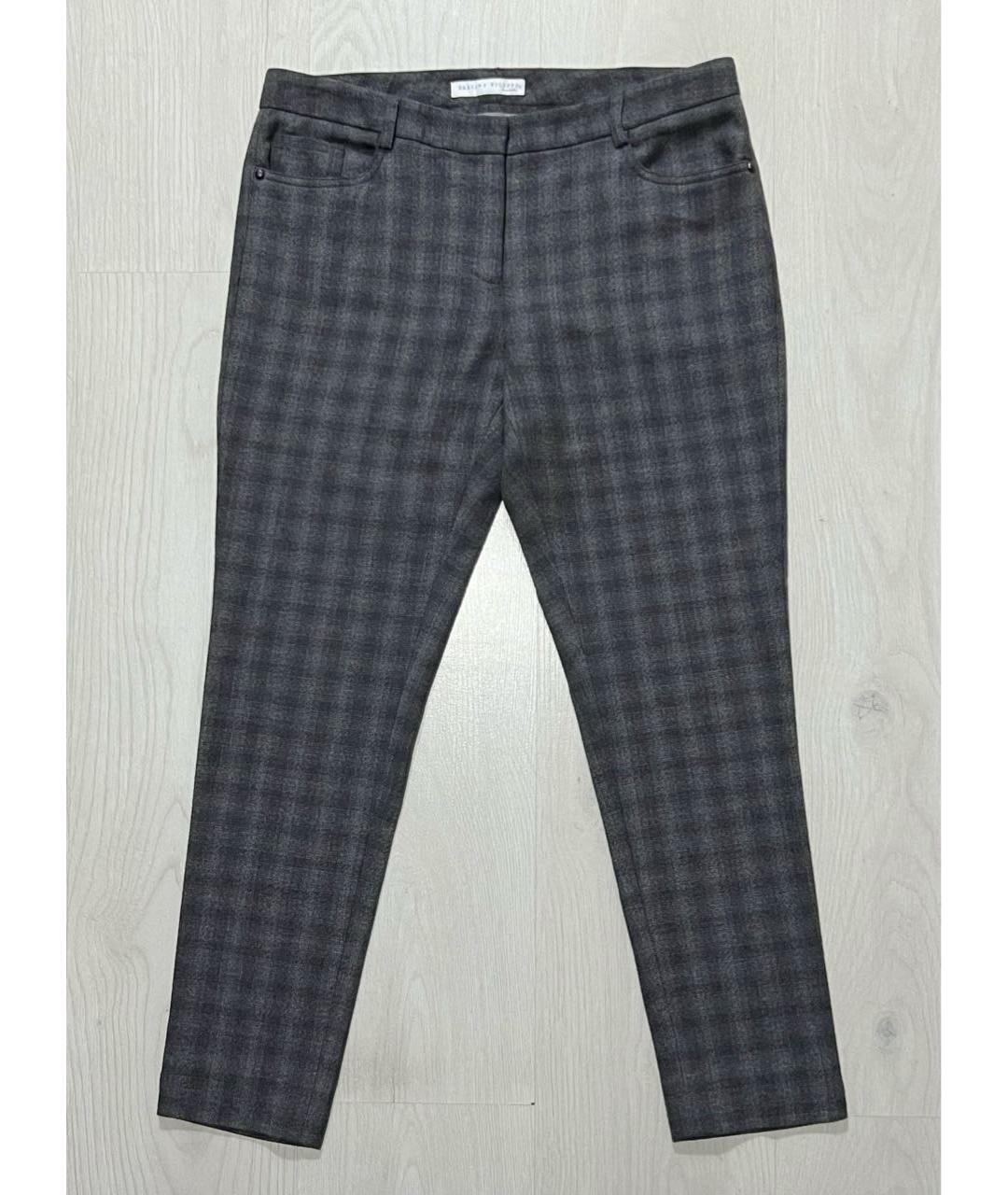 FABIANA FILIPPI Серые шерстяные брюки узкие, фото 7